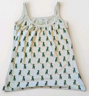 VTG Drifter Womens S Y2K Dinosaur Print Cami Tank Top T Rex Graphic Indie 2000s